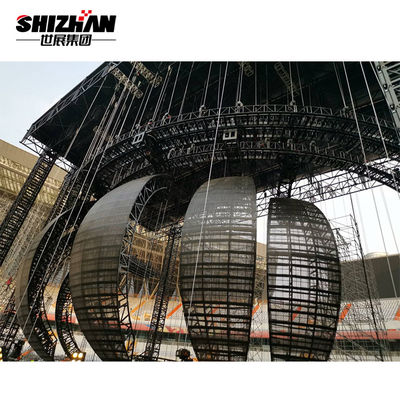 Customized Aluminum Square Exihibition Lighting Truss Frame Structure For Event