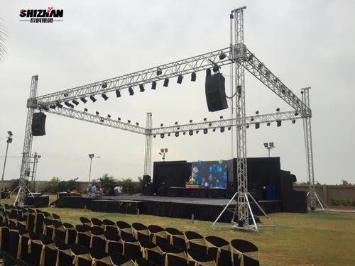 Flat Aluminium Alloy Truss Wedding Event Stage Truss Lighting Box Truss