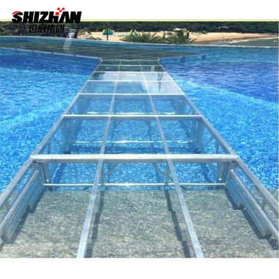 Decoration Wedding Live Performance Stage Temporary Portable 4x8 Stage Deck Clear